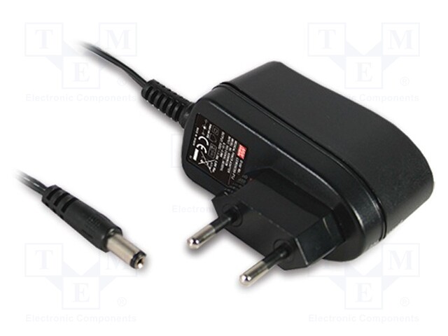 Power supply: switched-mode; 5VDC; 1.2A; Out: 5,5/2,1; 6W; Plug: EU