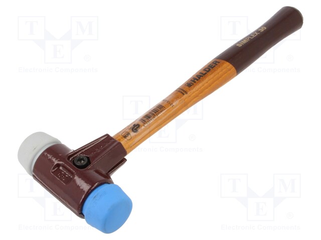 Hammer; 295mm; W: 90mm; 340g; 30mm; round; elastomer; wood; SIMPLEX