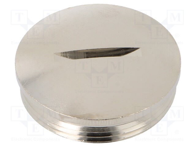 Stopper; PG29; IP54; Mat: brass; Body plating: nickel