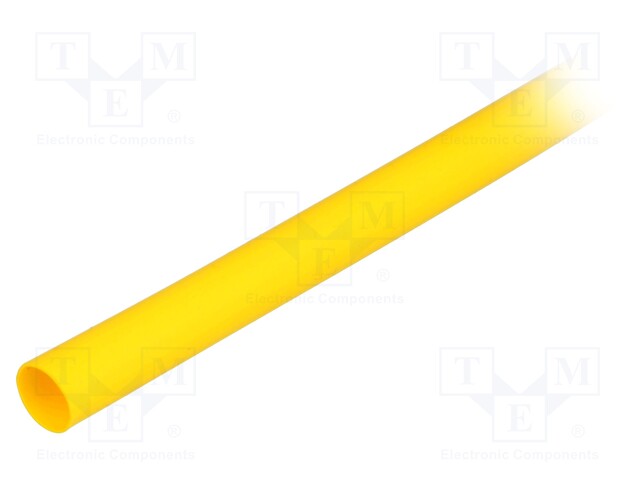 Heat shrink sleeve; 2: 1; 6.35mm; L: 1.2m; yellow; polyolefine