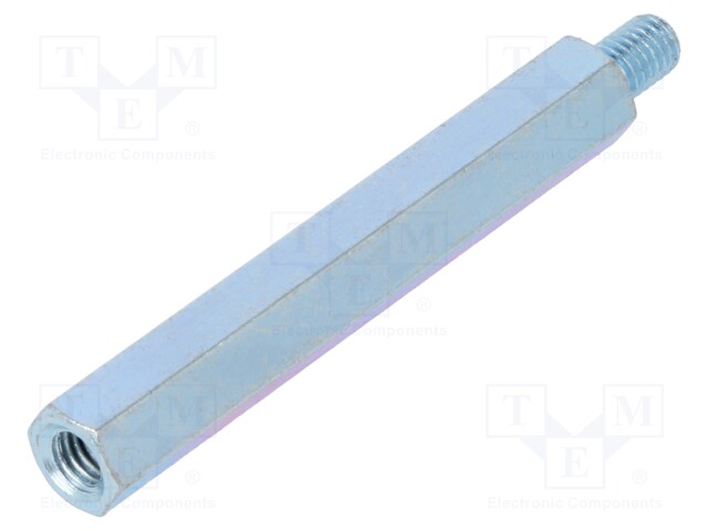 Screwed spacer sleeve; 55mm; Int.thread: M5; Ext.thread: M5; steel