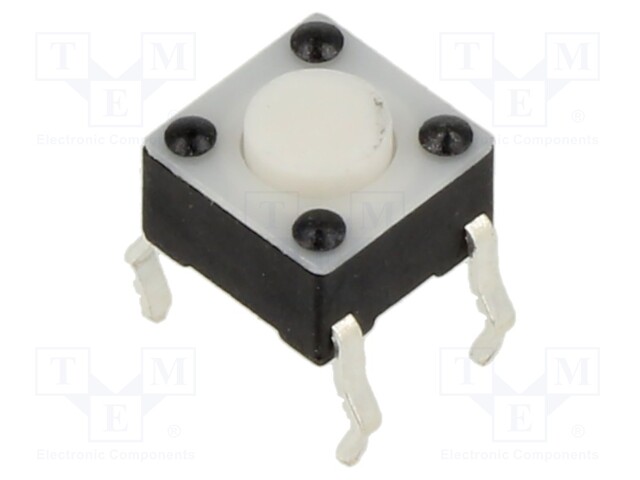 Microswitch TACT; SPST-NO; Pos: 2; 0.05A/12VDC; THT; 1.57N; 6x6x4mm