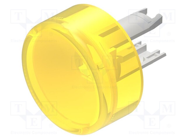 Actuator lens; 18; yellow; plastic; Ø13.8mm