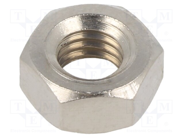 Nut; hexagonal; M8; brass; Plating: nickel; Pitch: 1,25; 13mm; BN: 505