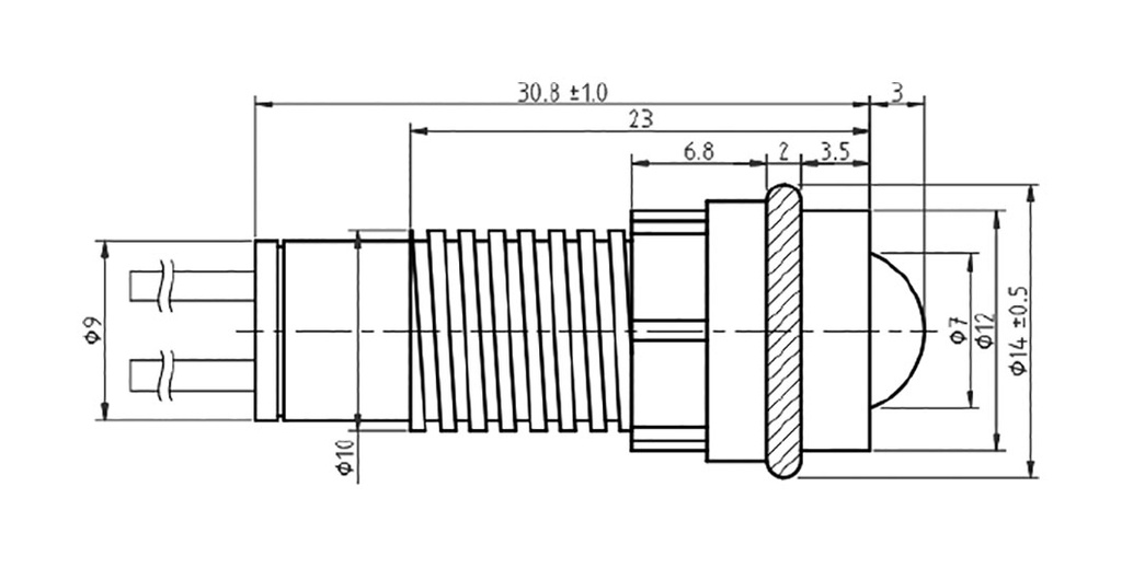 Indicator: LED; prominent; red/green; 24VDC; 24VAC; Ø10mm; plastic