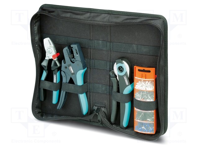 Kit: designed for terminal crimping; case