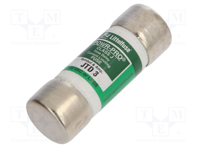 Fuse: fuse; time-lag; 3A; 600VAC; 300VDC; industrial; 20,6x57,2mm