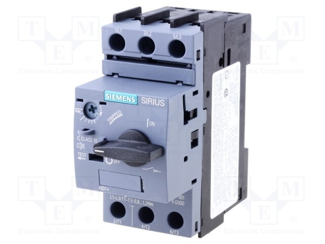 Motor breaker; 4kW; 220÷690VAC; DIN; Overcurrent release: 7÷10A