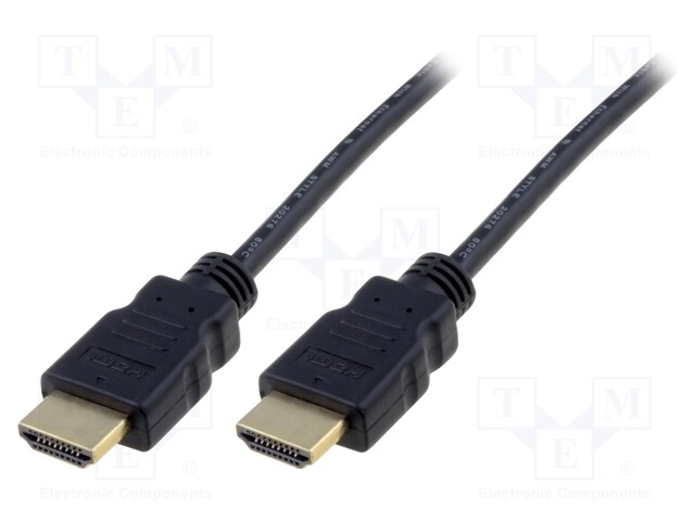 Cable; HDMI 1.4; HDMI plug,both sides; 5m; black