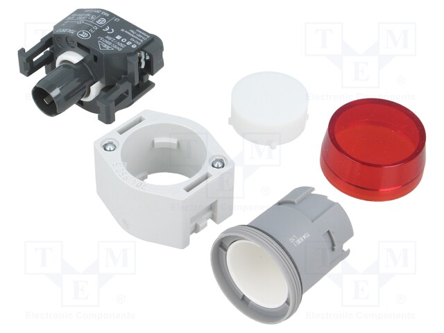 Control lamp; 22mm; 04; -40÷55°C; Ø22.3mm; IP65; Colour: red