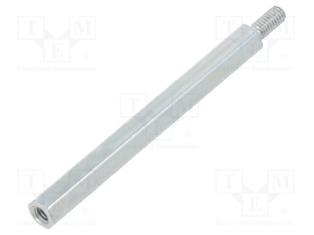 Screwed spacer sleeve; Int.thread: M2,5; 40mm; Ext.thread: M2,5