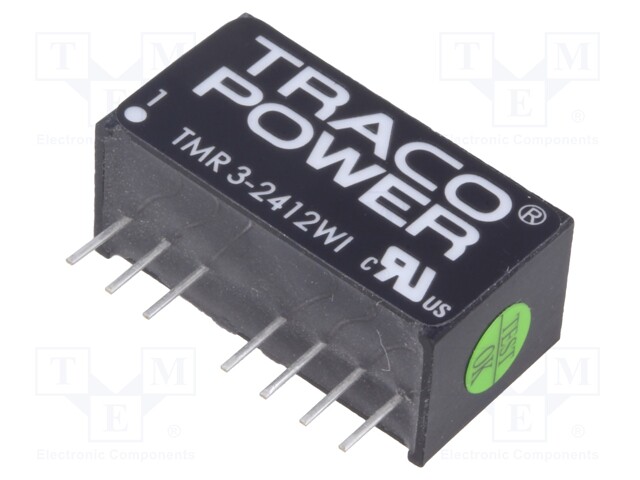 Converter: DC/DC; 3W; Uin: 9÷36V; 12VDC; Iout: 250mA; SIP8; 4.8g