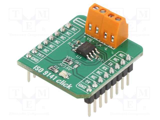 Click board; communications module; UART; L9637; 3.3/5VDC