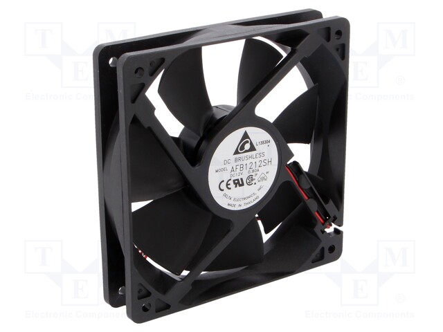 Fan: DC; axial; 120x120x25mm; ball bearing; 3400rpm; 12VDC