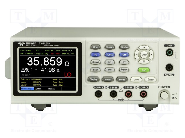 Milli-ohm meter; LCD 3,5" (320x240); -50÷399.9°C; Test: diodes