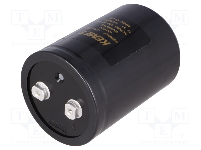 Capacitor: electrolytic; 43000uF; 100VDC; Leads: screw; ESR: 13mΩ