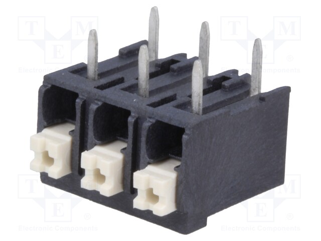 PCB terminal block; angled 90°; 5mm; ways: 3; on PCBs; 0.2÷1.5mm2