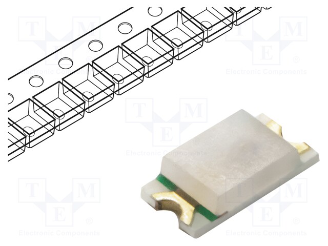 LED; SMD; 0603; yellow green; 43÷80mcd; 1.6x0.8x0.7mm; 140°; 20mA