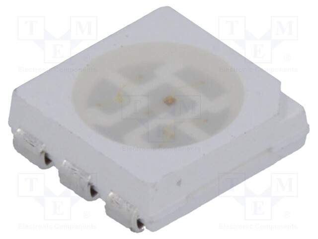 LED; SMD; 5060,PLCC6; RGB; 5x5x1.5mm; 120°; 20mA; Lens: transparent