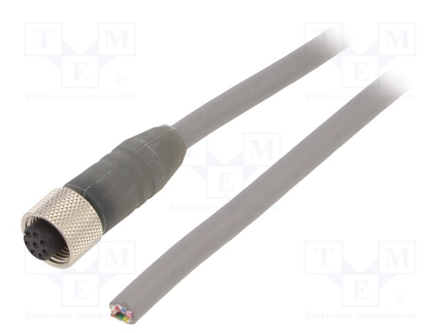 Connection lead; M12; PIN: 8; straight; 3m; plug; 36VAC; 1.4A; IP67