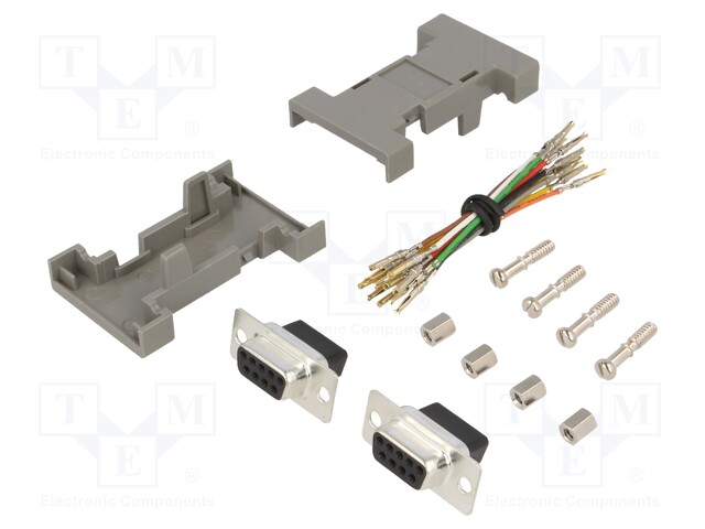 Transition: adapter; both sides,D-Sub 9pin female