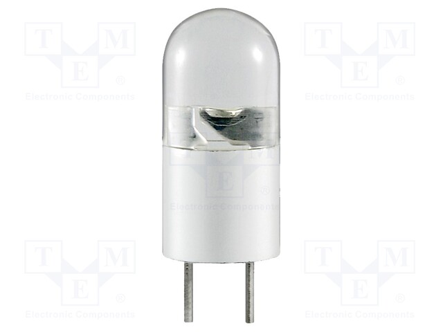 LED lamp; warm white; G4; 12VDC; 12VAC; 10lm; 0.3W; 120°; 2700K