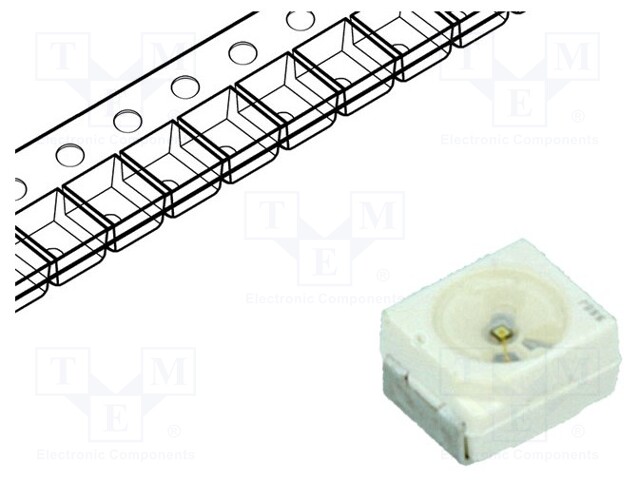 LED; SMD; 1312,PLCC2; green; 2240÷2800mcd; 3.4x3x1.7mm; 120°; 50mA