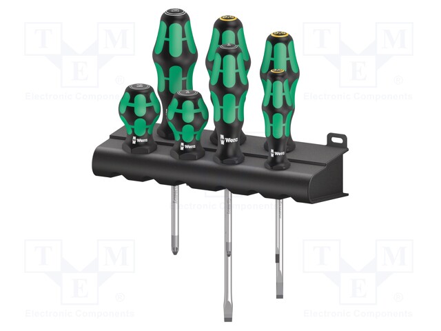 Kit: screwdrivers; Pozidriv®,slot; Kraftform-300; 7pcs.