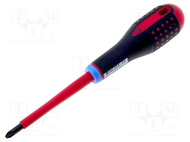 Screwdriver; insulated; Pozidriv®; PZ2; Blade length: 100mm; 1kVAC