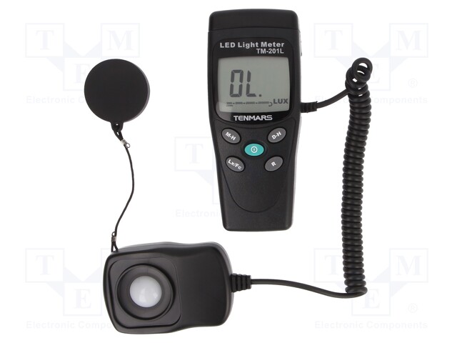 Light meter; LED (2000); 200/2000/20000/200000lx; 3%; 250g