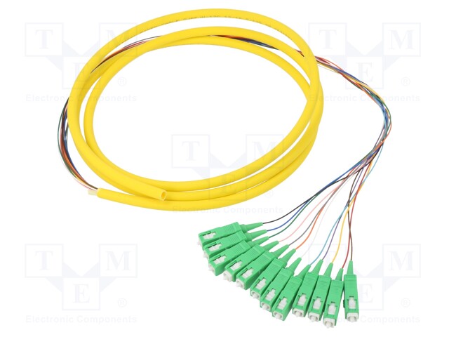 Optic fiber pigtail; SC/APC,fiber; 2m; Input: fiber x12