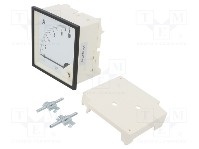 Meter; on panel; analogue; 0÷10A; Class: 1,5; IP52; Length: 95mm