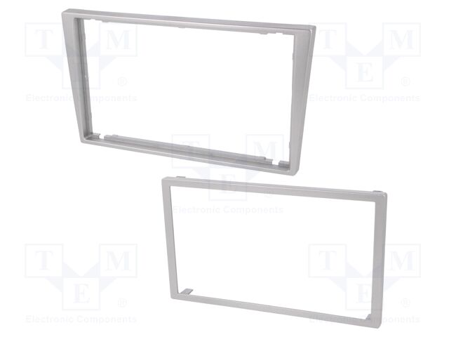 Radio frame; Opel,Renault,Suzuki; 2 DIN; shiny silver,silver