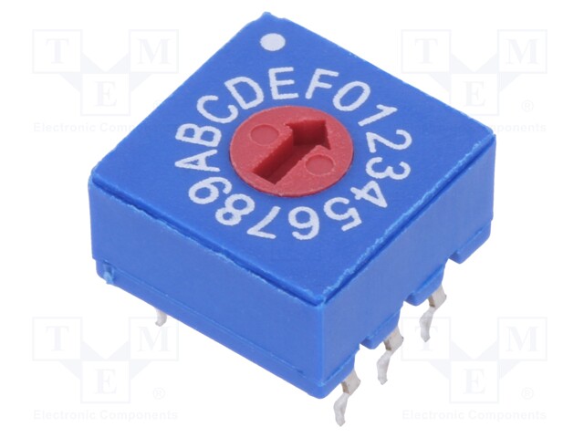 Encoding switch; HEX/BCD; Pos: 16; 10x10x5mm