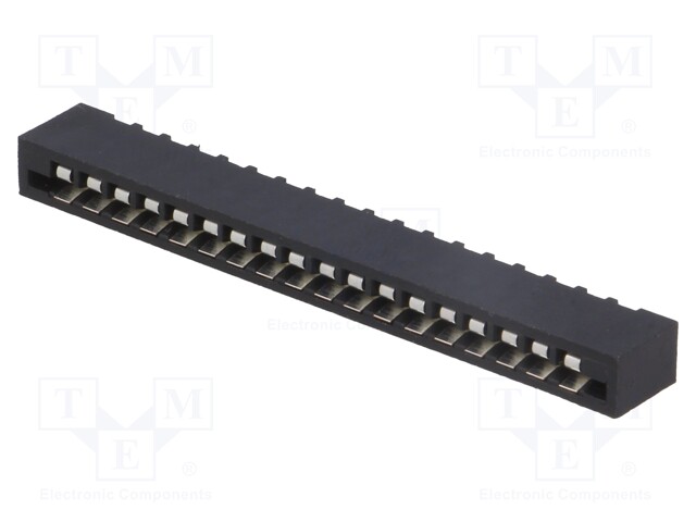 Connector: FFC (FPC); straight; PIN: 18; NON-ZIF; THT; tinned; 20mΩ