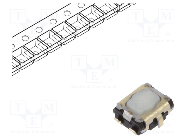 Microswitch TACT; SPST; Pos: 2; SMT; none; 2.4N; 2.9x3.5x1.4mm