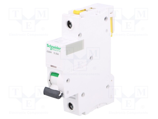 Circuit breaker; 230VAC; Inom: 20A; Poles: 1; DIN; Charact: D; 10kA