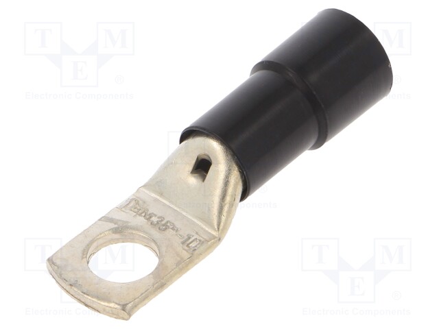 Tip: ring tube; M10; Ø: 10.5mm; 35mm2; crimped; for cable; insulated