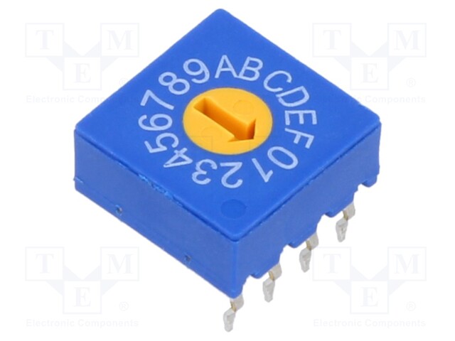 Encoding switch; Pos: 16; THT; Rcont max: 100mΩ; Rinsul min: 1000MΩ