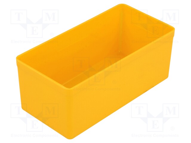 Container: for boxes; 54x108x45mm; yellow; polystyrene