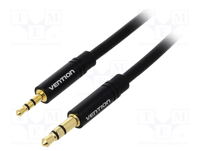 Cable; Jack 3.5mm 3pin plug,Jack 2.5mm 3pin plug; 2m; black