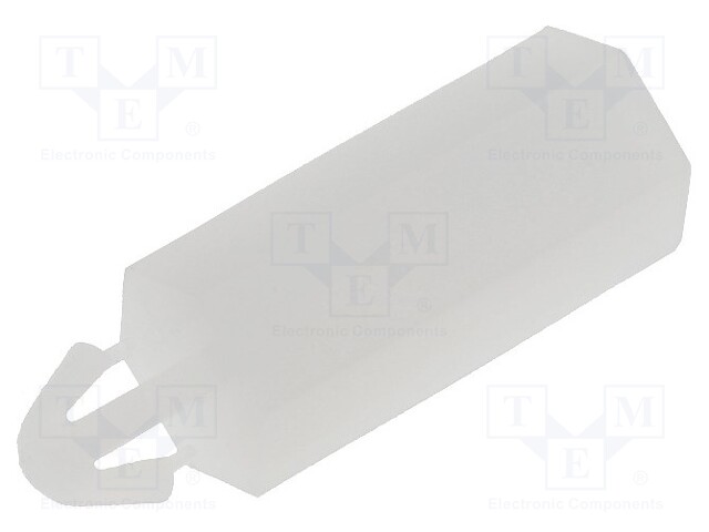 PCB distance; polyamide; L: 13mm; Colour: natural; Ømount.hole: 3mm