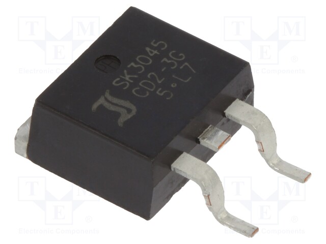 Diode: Schottky rectifying; SMD; 45V; 2x15A; Ufmax: 0.5V; D2PAK