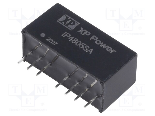 Isolated Board Mount DC/DC Converter, Regulated, ITE, 1 Output, 3 W, 5 V, 600 mA