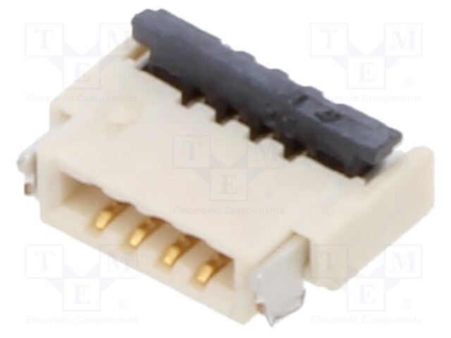 Connector: FFC (FPC); horizontal; PIN: 4; ZIF; SMT; 30V; 0.4A; H: 1mm