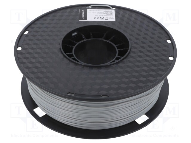 Filament: PLA; 1.75mm; grey; 190÷220°C; 1kg