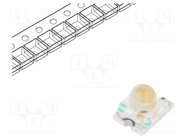 LED; SMD; 1209; yellow; 1000÷1400mcd; 3.2x2.4x2.4mm; 20°; 2÷2.5V