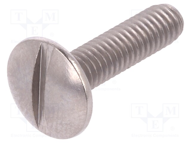 Screw; M4x16; Head: button; slotted; A2 stainless steel; 1,2mm