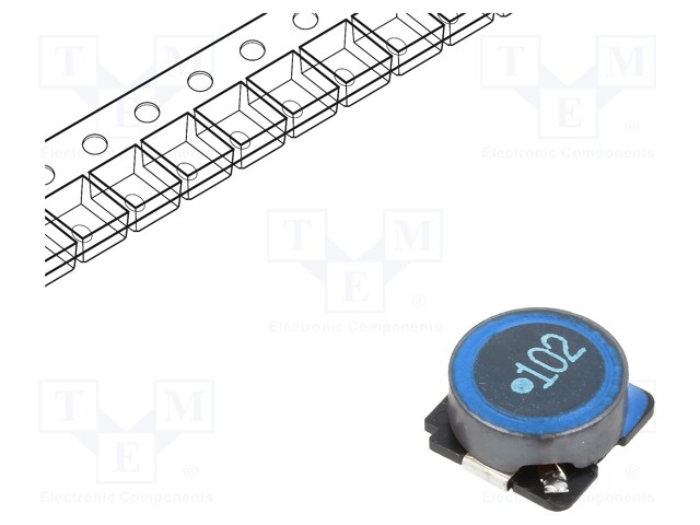 Inductor: ferrite; SMD; 1000uH; 0.32A; 2.8Ω; ±20%; Series: SLF