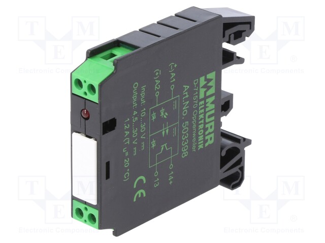 Relay: solid state; Ucntrl: 10÷30VDC; 1.2A; transistor; Icntrl: 8mA